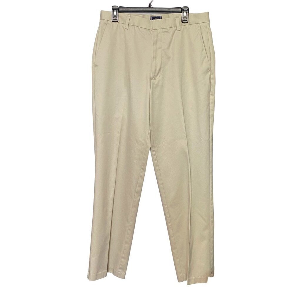 Dockers D3 Classic Fit Pants Men's Size 34x32 Beige Khaki Flat Front 100% Cotton